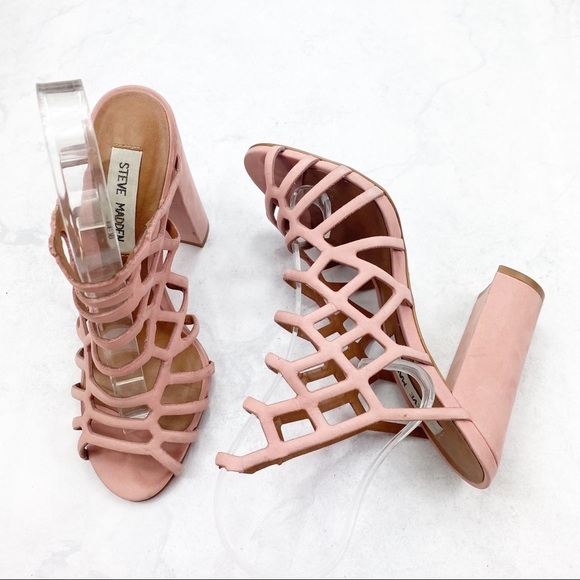 [Steve Madden] Classic Pink Cage Sandals - Picture 1 of 7